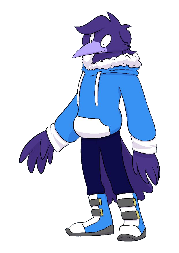 Spiff's current design, by Red Wolfe. He stands tall, but modestly.