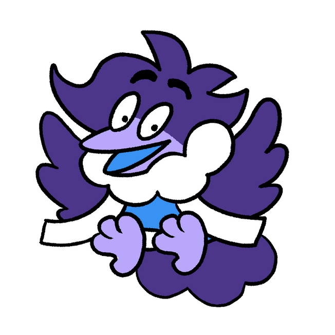 A very tiny depiction of my fursona, named Spiff